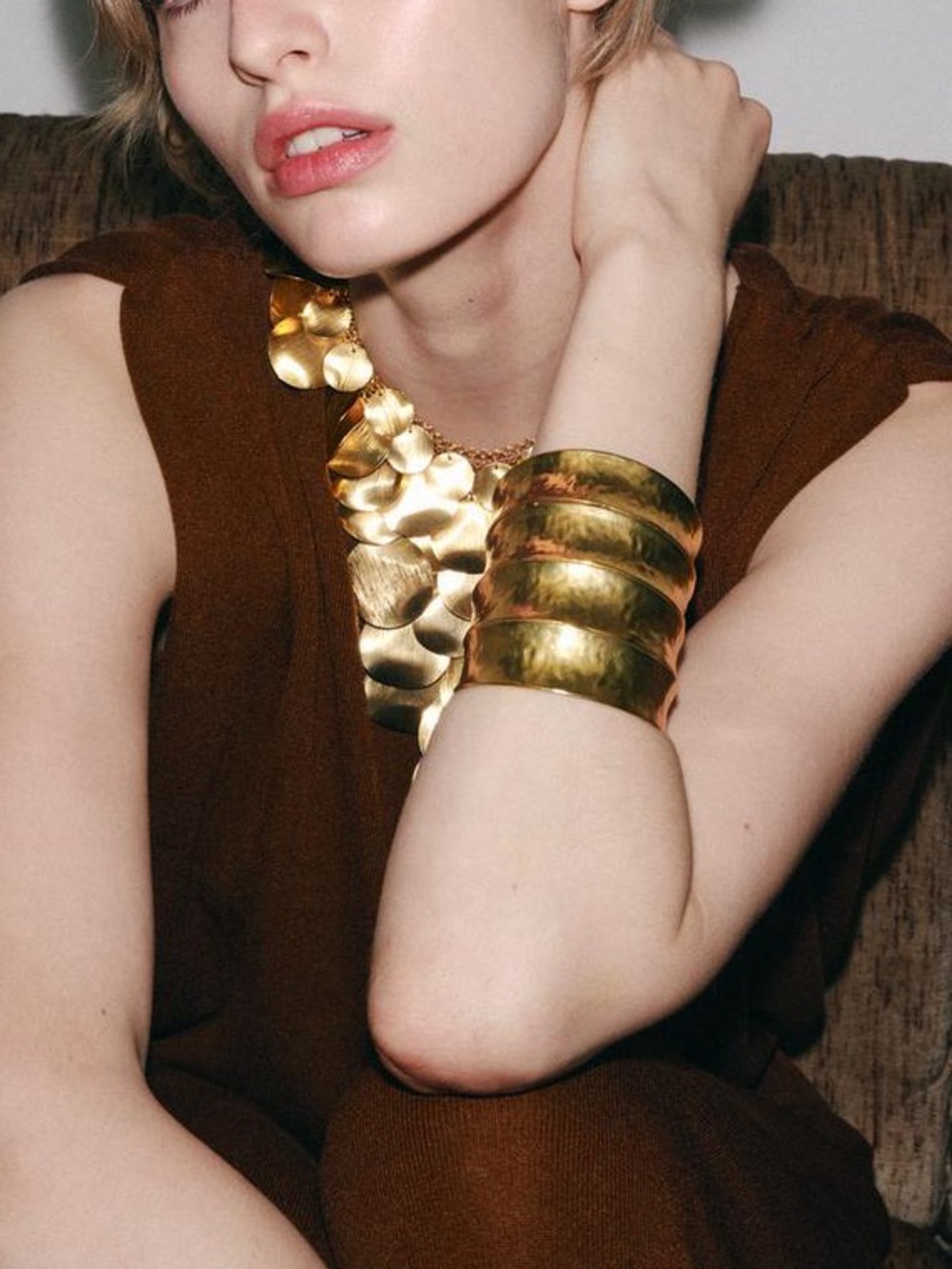 Zara Cuff Bracelet in Gold Tone - Women Jewelry